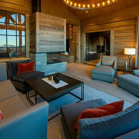 Ferienhaus Handcrafted Log Cabin At Golsfjellet *