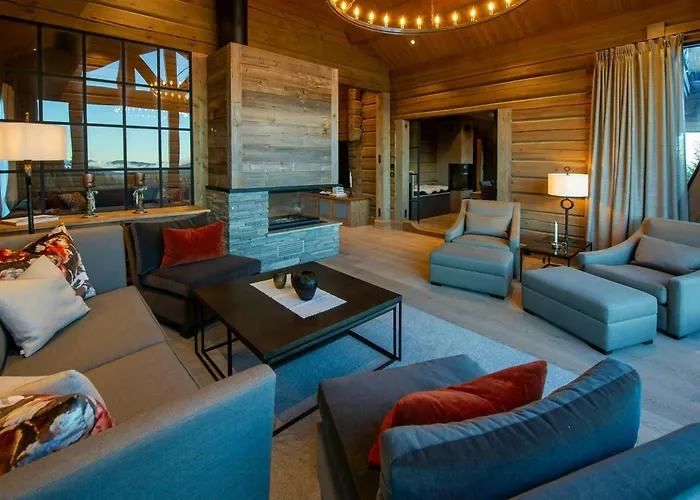 Ferienhaus Handcrafted Log Cabin At Golsfjellet *