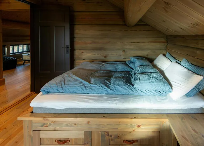 Ferienhaus Handcrafted Log Cabin At Golsfjellet Gol